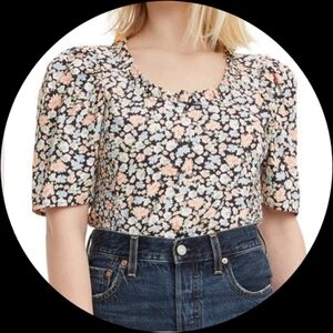 Levi's Floral Puff Sleeve Top